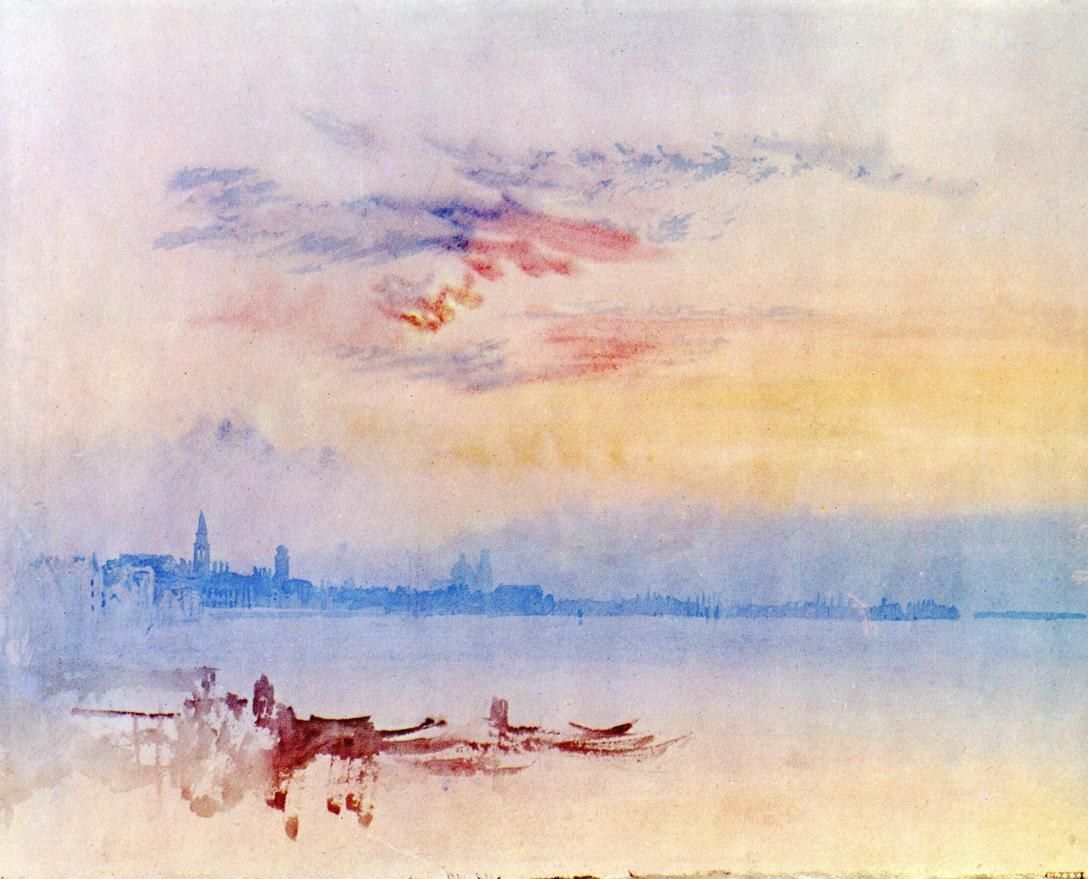 Joseph Mallord William Turner Venice Looking East from the Guidecca Sunrise